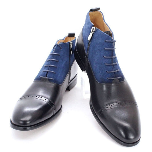 Ankle Boots British Style Genuine Leather Handmade For Men